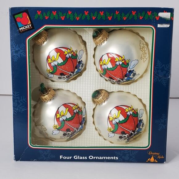 Vintage Mickey unlimited Krebs Mickey Glass Ornament Hand Painted Made in USA - Picture 2 of 11